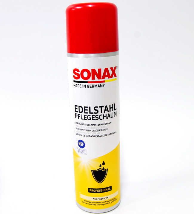 Sonax 470300 Edelstahl Pflegeschaum Chất làm sạch đánh bóng và bảo dưỡng bề mặt thép không gỉ